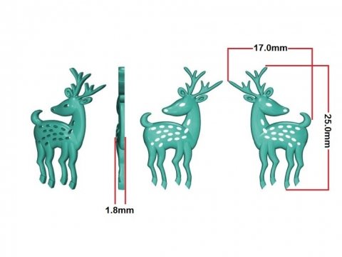 deer christmas earrings image 4