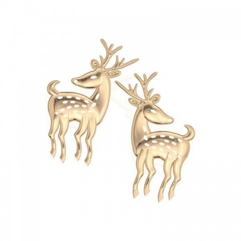 deer christmas earrings image 1